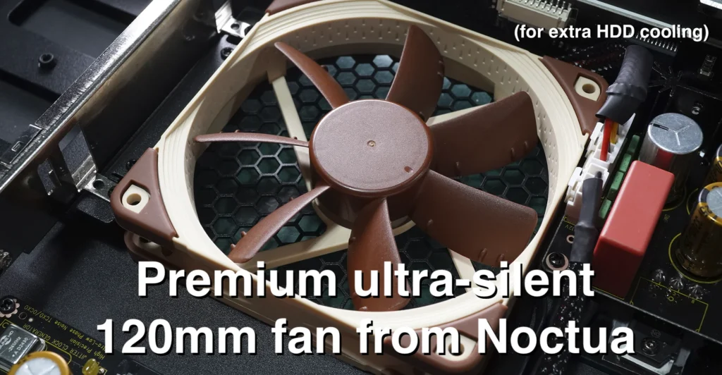 Premium 120mm fan for extra HDD cooling
